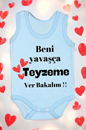 4'lü Paket Teyze Baskılı Pamuk Atlet Zıbın