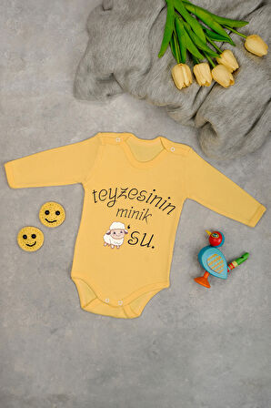 Teyzesinin Kuzusu Baskılı Uzun Kollu Pamuklu Zıbın