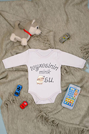 Teyzesinin Kuzusu Baskılı Uzun Kollu Pamuklu Zıbın