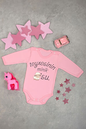 Teyzesinin Kuzusu Baskılı Uzun Kollu Pamuklu Zıbın