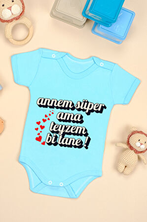 Teyzem bi tane Baskılı Omuz Çıt Çıt Zıbın