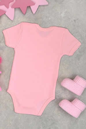 %100 Pamuk Sevimli Kedi Baskılı Omuz Çıt Çıt Zıbın