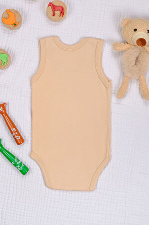 %100 Pamuk Fark Etmez Baskılı Omuz Çıt Çıt Zıbın