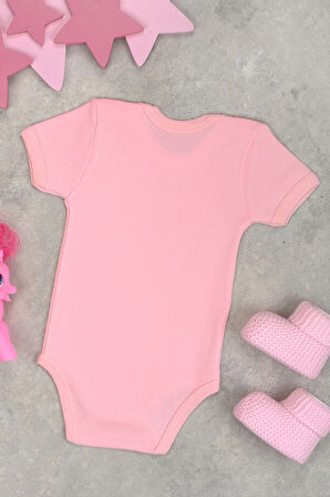 %100 Pamuk Şaka Mı Baskılı Omuz Çıt Çıt Zıbın