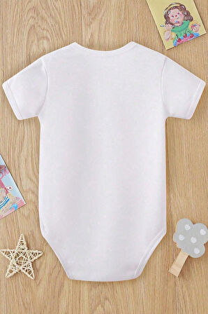 %100 Pamuk Şaka Mı Baskılı Omuz Çıt Çıt Zıbın