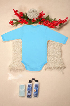 %100 Pamuk Bu Tatlılık Şaka mı Baskılı Omuz Çıt Çıt Zıbın