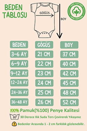 %100 Pamuk Uzun Kollu Yumuşak Doku 6'lı Paket Zıbın