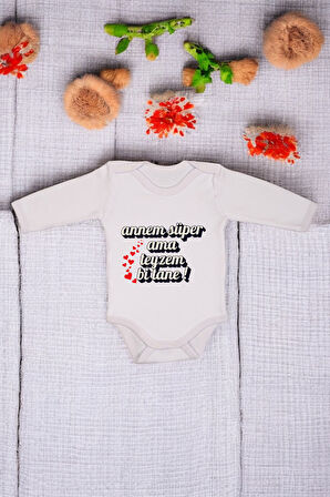 %100 Pamuk Teyzem Bi Tane Baskılı Zıbın & Body