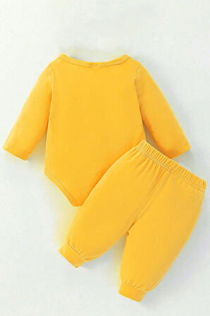 %100 Pamuklu Tehlikeliyim Diyorum Baskılı Kız - Erkek Bebek & Çocuk Takım