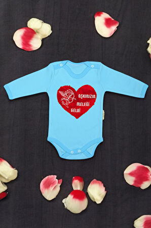 %100 Pamuk Aşkınızın Meleği Geldi Baskılı Zıbın & Body