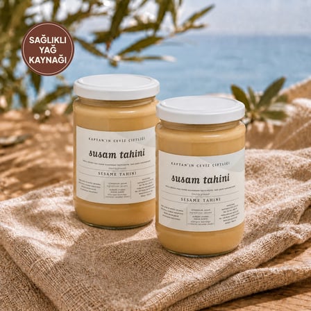 Yerli Gökova Susam Tahini Glütensiz - Vegan - Sağlıklı Yağ Kaynağı 650 g x 2 ADET
