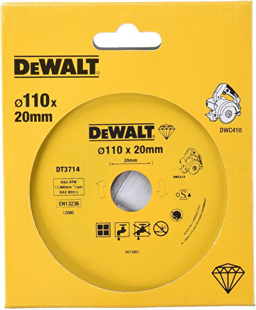 Dewalt DT3714 110*20.0mm Fayans Kesme Elmas Disk (D24000/DWC410)