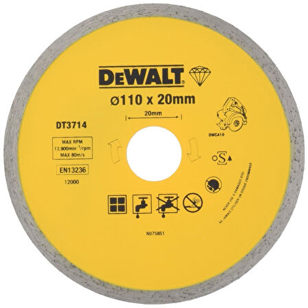 Dewalt DT3714 110*20.0mm Fayans Kesme Elmas Disk (D24000/DWC410)