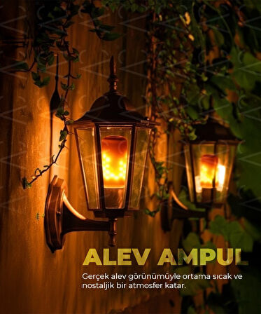 7W Alev Efektli Dekoratif Led Ampul - E27 Duy