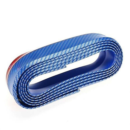 CT-STONES® Mavi 2,5 Metre Araba Oto Ön Tampon Koruyucu Kauçuk Pratik Tampon Şerit Bant Döşeme Kiti