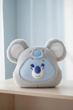 MINISO Care Bears Lisanslı Grumpy Peluş Yastık 35 Cm – Kostümlü Baş Şekilli Dekoratif Minder