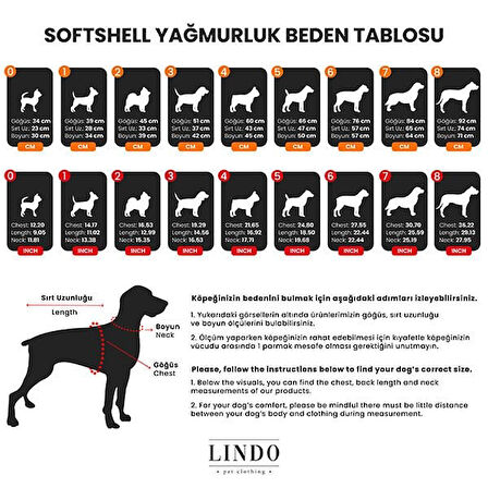 Lindo Dogs Softshell Black Skull Köpek Yağmurluğu Siyah Beden 2