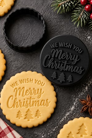 Kurabiye Damgası & Merry Christmas Kurabiye kalıbı