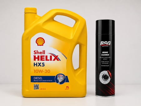 SHELL HELİX HX5 DİZEL 10W-30 7 Litre + Balata Spreyi 500 ml