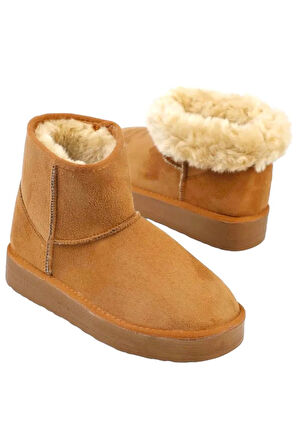 Klasik Mini Boy Kalın Taban Kadın Bot TABA