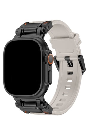 Apple Watch 11 10 46mm 9 8 7 6 Se Ultra Uyumlu 49-46-45-44-42 mm Metal Pimli Tokalı Premium Silikon Kordon