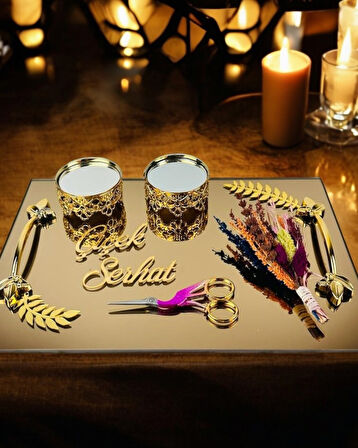 Cherish Gold Söz Nişan Tepsisi