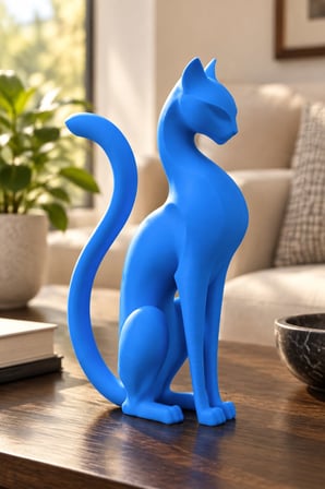 Kedi Anıtı Figürlü Dekoratif Biblo