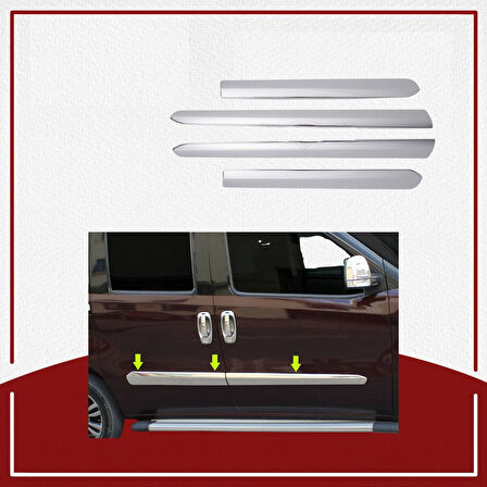 UNC  Fiat Doblo Yan Kapı Çıtası 2010- Paslanmaz Çelik