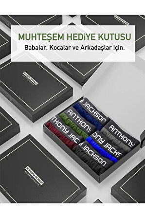 Likralı 6'lı Kutu Premium Erkek Boxer Merlin