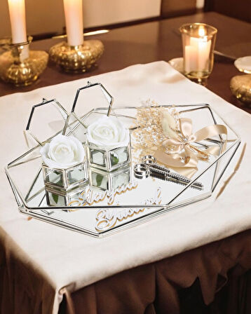  Elation Gümüş Prizma Söz Nişan Tepsisi 