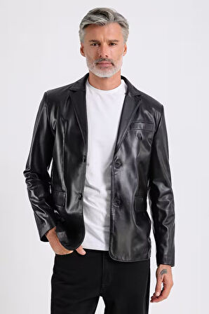 Alba Erkek Deri Blazer Ceket