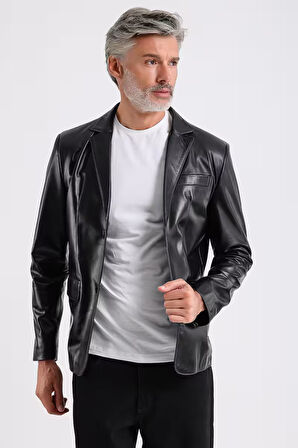 Alba Erkek Deri Blazer Ceket