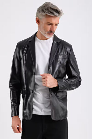 Alba Erkek Deri Blazer Ceket