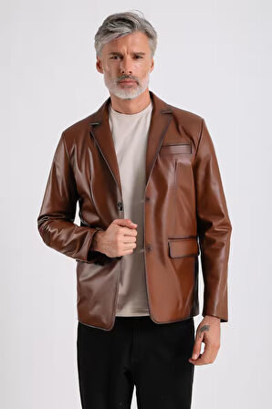 Alba Erkek Deri Blazer Ceket