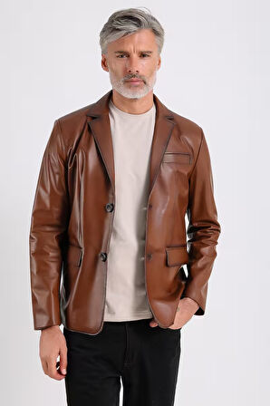 Alba Erkek Deri Blazer Ceket