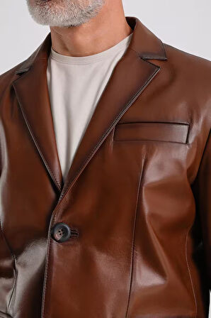 Alba Erkek Deri Blazer Ceket