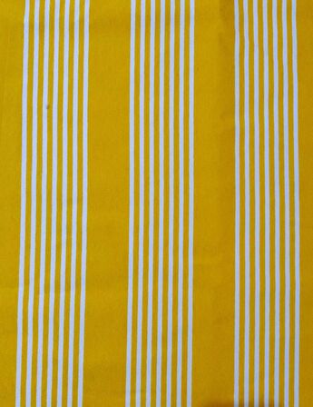 Ceylan Home Balkon Perdesi Sarı İnce Çizgili 225x250