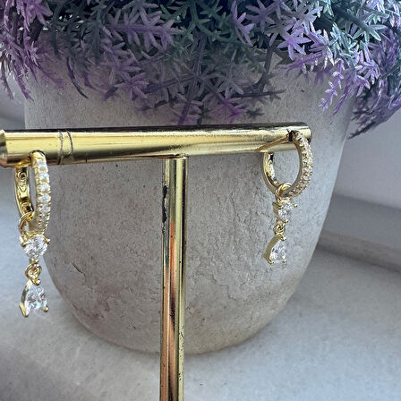 Masaliko Sallantılı Gümüş Küpe Ms3187, 925 Ayar Gümüş,  İthal Ürün