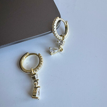 Masaliko Sallantılı Gümüş Küpe Ms3187, 925 Ayar Gümüş,  İthal Ürün