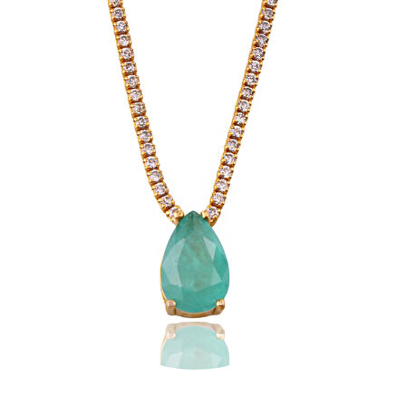 Masaliko Flemen S 3 Su Yolu Gümüş Kolye Ms3310, 925 Ayar Kadın Gümüş Kolyr, Tennis Kolye