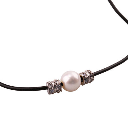 Masaliko İnci  Şık Gümüş Kolye Ms3319, 925 Ayar Kadın Gümüş Kolye, Rodyum Kaplama