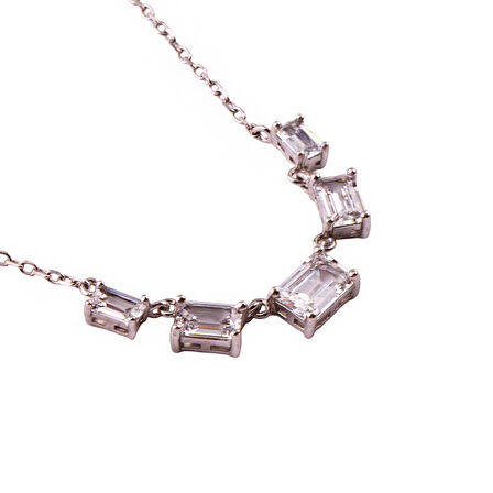 Masaliko Sallantılı Gümüş Kolye Ms3329, 925 Ayar Kadın Gümüş Kolye, Altın Kaplama