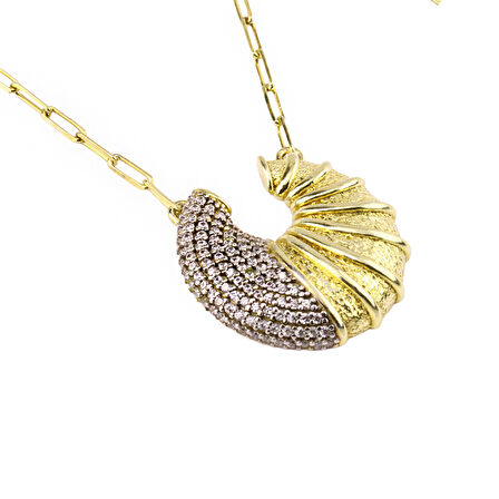 Masaliko Salgia Gümüş Kolye Ms3343, 925 Ayar Kadın Gümüş Kolye, Altın Kaplama