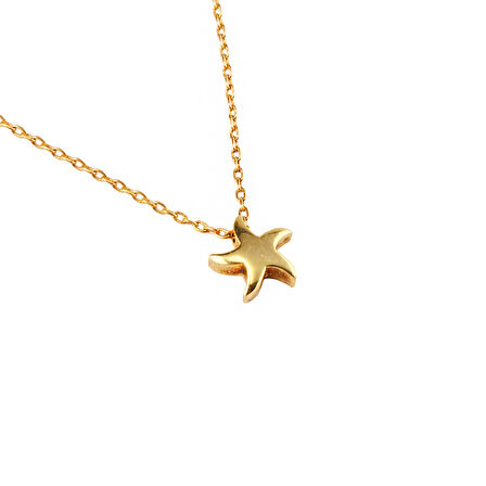 Masaliko Deniz Yıldızı Gümüş Kolye Ms3346, 925 Ayar Kadın Gümüş Kolye, Altın Kaplama