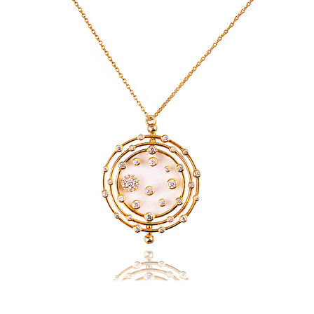 Masaliko Şık Trend Gümüş Kolye Ms3353, 925 Ayar Kadın Gümüş Kolye 60 Cm, İthal Ürün