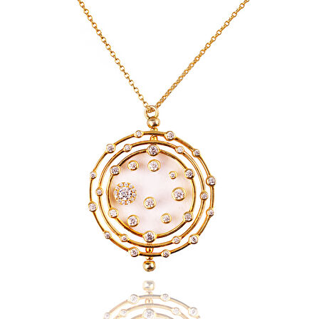 Masaliko Şık Trend Gümüş Kolye Ms3353, 925 Ayar Kadın Gümüş Kolye 60 Cm, İthal Ürün