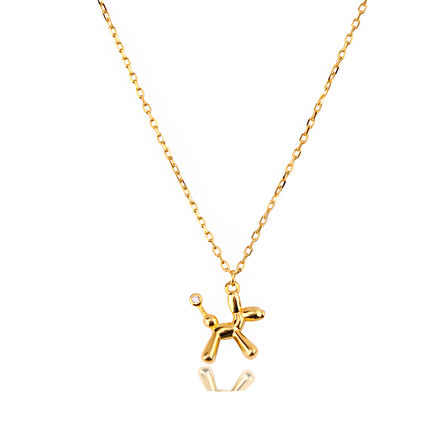 Masaliko Fatma Ana Eli M 4 Gümüş Kolye Ms3366, 925 Ayar Kadın Gümüş Kolye, Altın Kaplama