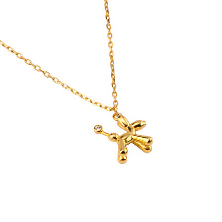 Masaliko Fatma Ana Eli M 4 Gümüş Kolye Ms3366, 925 Ayar Kadın Gümüş Kolye, Altın Kaplama