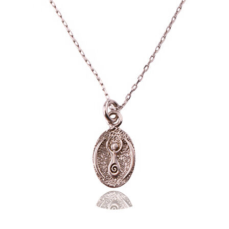 Masaliko Yeniden Doğuş Gümüş Kolye Ms3378, 925 Ayar Kadın Gümüş Kolye, Altın Kaplama