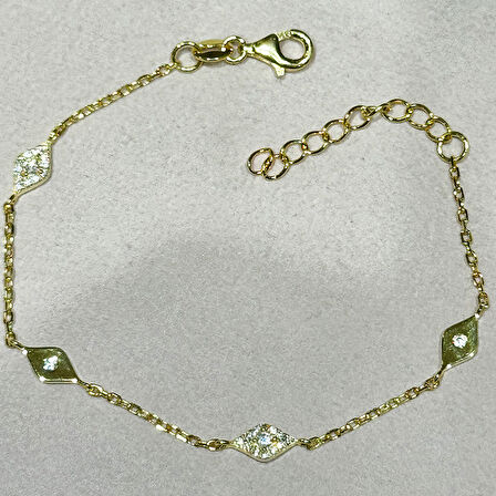 Masaliko Göz Gümüş Bileklik Ms3617, 925 Ayar Gümüş, Altın Kaplama